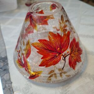 Yankee Candle Shade Crackle Glass Leaves 3D. Y1